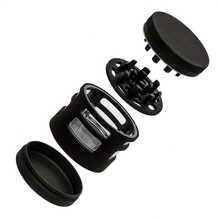 1pc New 50mm 3-Layer Aluminum Alloy Window Grinder, Smoke-White/Black/Gray 3 Colors Metal Grinder Smoking Accessories Tool