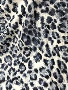 1pc Leopard Print 4-Way Stretch Fabric For DIY Bags, Scrunchies, Skirts, Clothing - White - View 3
