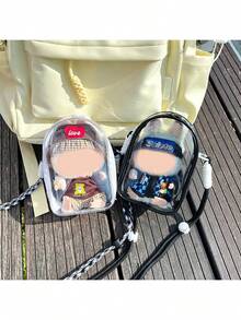 15cm Plush Toy Protective Case With Canvas, For LBB A Second-Generation Sitting And Crossbody Bag, PVC Transparent Crossbody Bag, And A Dust-Proof Storage Bag - Multicolor - View 2