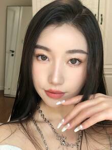 JeweLens 1pair Cosmetic Color Contact Lens Color Makeup Eye Lenses Natural Brown Contacts