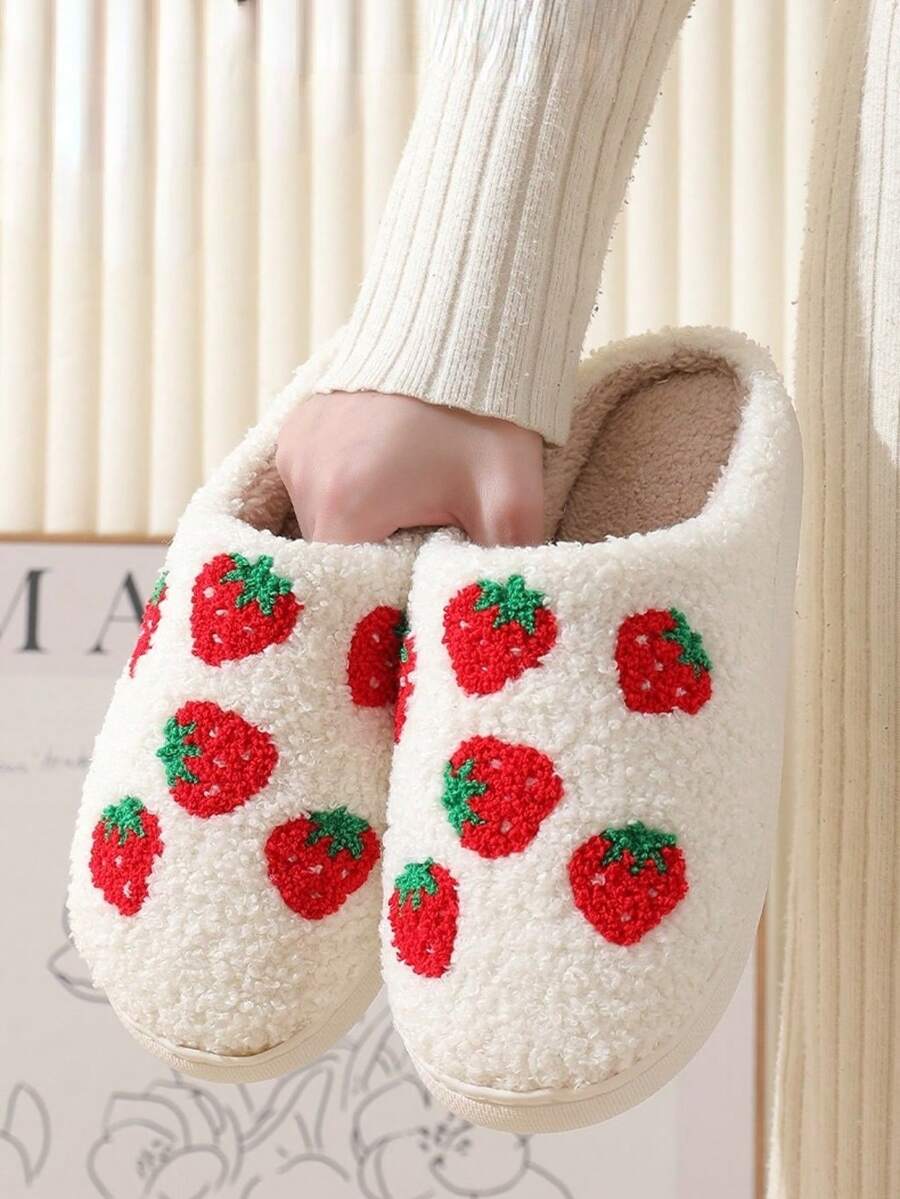 نعال منزلية دافئة بتصميم كرتوني جميل للأطفال، للاستخدام الداخلي للبنين والبنات في فصلي الخريف والشتاء - أبيض - مشاهدة 1