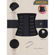 1pc Wrap Waist Trainer, Double Belt For Anti Slip, Body Shaper Corset, Effectively Tightens Belly, Easily Shapes Natural Charming Female Curves - màu đen - Xem 2