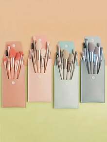 8pcs Makeup Brush Set, Small Premium Synthetic Foundation Blush Mixed Eyeshadow Eyebrow Eyelash Nose Lip Brush, Comes With Lovely Storage Bag,Brush Set,Makeup Brush Kit,Make Up Brush Set,Make Up Set Complete,Makeup Brush Set,Complete Makeup Kit,Brush Kit,Brushes Makeup Set,Makeup Gift Set,Giveaways,Professional Makeup Brushes,Complete Makeup Set - Multicolor - View 17