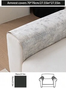 1 件四季沙发垫套，现代简约防滑沙发座椅保护套，防尘可洗，柔软防褪色，宠物友好，适合 L 型沙发、卧室、办公室、客厅 - 淺灰色 - 查看 17