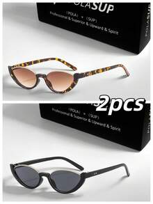 POLASUP 1 cặp kính mắt thời trang viền lông mày hình mai rùa cho nữ, trang trí tiệc tùng, phụ kiện đi biển Bohemian (kèm dây buộc) phong cách học sinh cho ngày tựu trường - Màu tím - Xem 23