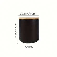 1 lọ gốm đen/trắng có nắp, lọ kín, lọ đựng cà phê, lọ đựng thực phẩm, lọ đựng kẹo, hộp cà phê, hộp trà, lọ tiết kiệm, lọ đựng đồ nhà bếp - Nhiều màu - Xem 19
