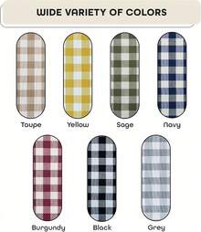 Achim Home Furnishings Buffalo - Cortina de Cuadros para Ventana, Par de bandejas, Blanco/Negro, Tier Pair 58 x 24, 1 - Negro - Ver 9