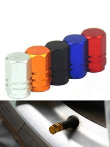 Um Conjunto de 30 Tampas de Válvula de Liga de Alumínio para Carros e Bicicletas, Tampas de Pneu Duráveis de Cinco Cores Feitas de Metais Vermelho, Azul, Preto, Dourado e Prata, Adequadas para Pneus, Válvulas e Conversores de Tamanho Geral
