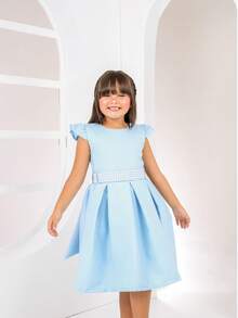 Young Girls Dresses - Baby Blue - View 5