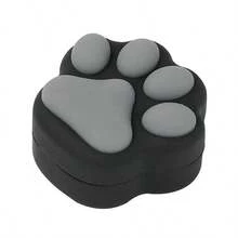 1 PcsSilicone Container For Cat Paw, Silicone Box For Face Cream, Oil Box, Cute Mini Cartoon, Easy To Carry - Brown - View 7