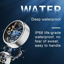 MixtataDi Smart Ring, New Smart Ring With Charging Compartment, Fitness, Steps, Distance, Calories, Sleep, Exercise, Compatible With For Iphone Android, Remote Photo Control, Ultra Low Power Consumption, Stylish And Comfortable Gift Option - 彩色 - 查看 5