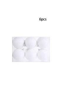 6件套圣诞装饰闪光泡沫挂件，适用于圣诞树、家居、婚礼、节日、派对装饰，圣诞家居装饰，圣诞礼物，圣诞装饰品