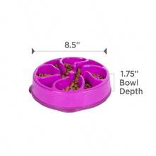 Fun Feeder Slo Bowl, Medium Slow Feeder Dog Bowl, 2 Cups, Purple - Tím+1+Trung bình - Xem 7