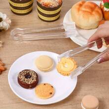 12pcs Clear Plastic Ice Tongs Ice Scoop Set Buffet Serving Tongs, Clear Kitchen Tongs, Flour Scoops For Canisters, Plastic Tongs For Buffet Barbecue Party Food Ice Appetizer Salad - Clear/12pcs - View 7