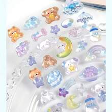 3D Cute Stickers Cartoon - Hot Dog Sushi Bubble Stickers Kawaii Mini Fluffy 3D Reusable Fluffy Scrapbook Planning Diary Notebook Computer Mobile Phone Case Decoration (Solid Products)