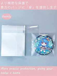 50 piezas de estuches protectores de acrílico transparente premium - Cubiertas anti-caída y anti-oxidación engrosadas perfectas para decoración de insignias, almacenamiento de granos, eventos de cosplay, coleccionistas de ACG y accesorios periféricos de anime para mejorar tu colección y proteger tus objetos de valor