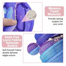Large Keyboard Mouse Pad Set, Extended Mouse Pad+Keyboard Wrist Rest Support, Memory Foam Ergonomic Easy Typing, 4Pcs (35.4*15.9 In) Desk Pad Set For Home Office Study Game - Colorful-671326 - xin - View 4