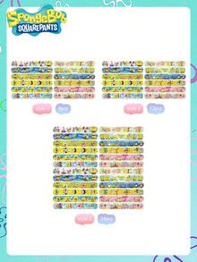 6/12/24 Stück SpongeBob Schwammkopf Neue SpongeBob Schwammkopf Papa Ring PVC Papa Ring Armband Papa Fun Armband, die beste festliche Party Atmosphäre Dekoration für Ihre guten Freunde, perfekte Party Dekoration, Heim Dekoration Ornamente, perfekte Zimmer Dekoration Weihnachtsgeschenke für Abschluss, Freundin, Valentinstag