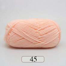 1pc 5-Ply Milk Yarn, Crochet Knitting Thread, Suitable For DIY Weaving Bags, Scarves, Hats, Sweaters, Dolls, 50g/Pc