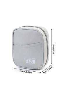 1 件大容量纯色数码收纳包，防震数据线充电器，数码杂物分类收纳包，多功能收纳包，多种颜色可选充电器盒移动电源手机充电器数码相机配件 - 彩色 - 查看 12