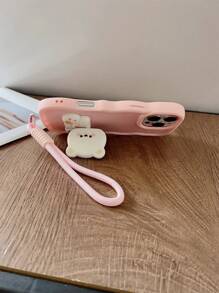 1 个带手机挂绳的泰迪熊支架,马卡龙色保护手机壳,兼容三星 Galaxy S25、S24、S24 Plus/S24+、S24 Ultra、S20、S21、S22、S23,兼容 16、11/11 Pro/11 Pro Max、12/12 Pro/12 Pro Max、13/13 Pro/13 Pro Max、14/14 Pro/14 Pro Max、15/15 Pro/15 Pro Max、16/16 Pro/16 Pro Max,军用级防震硅胶手机壳 - 粉色 - 查看 4