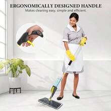 Spray Mop For Floor Cleaning, Dust Mop With 3 Pcs Washable Pads And 400 Ml Refillable Bottle For Household Or Commercial Use Wet Mop For Hardwood Laminate Tile Ceramic - Miếng lót Gray-08-2 - Xem 7