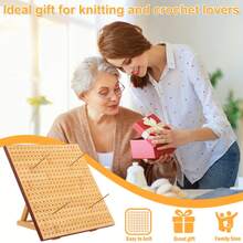 Premium Multi-Size Wooden Weaving Board, DIY Handcraft Tool, Modern Workbench Storage Rack, Firm Grip, Natural Wood Grain Design, Durable And Easy To Clean, Suitable For Knitting, Crocheting, Weaving, Stabilizing And Sorting Yarns - Multicolor - View 6