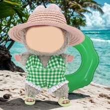 [Clothing Only] 17cm Fabric For Bikini, Doll Clothes, Summer Polka Dot Swimwear, Green Laabubu Doll Dress - Multicolor - View 11