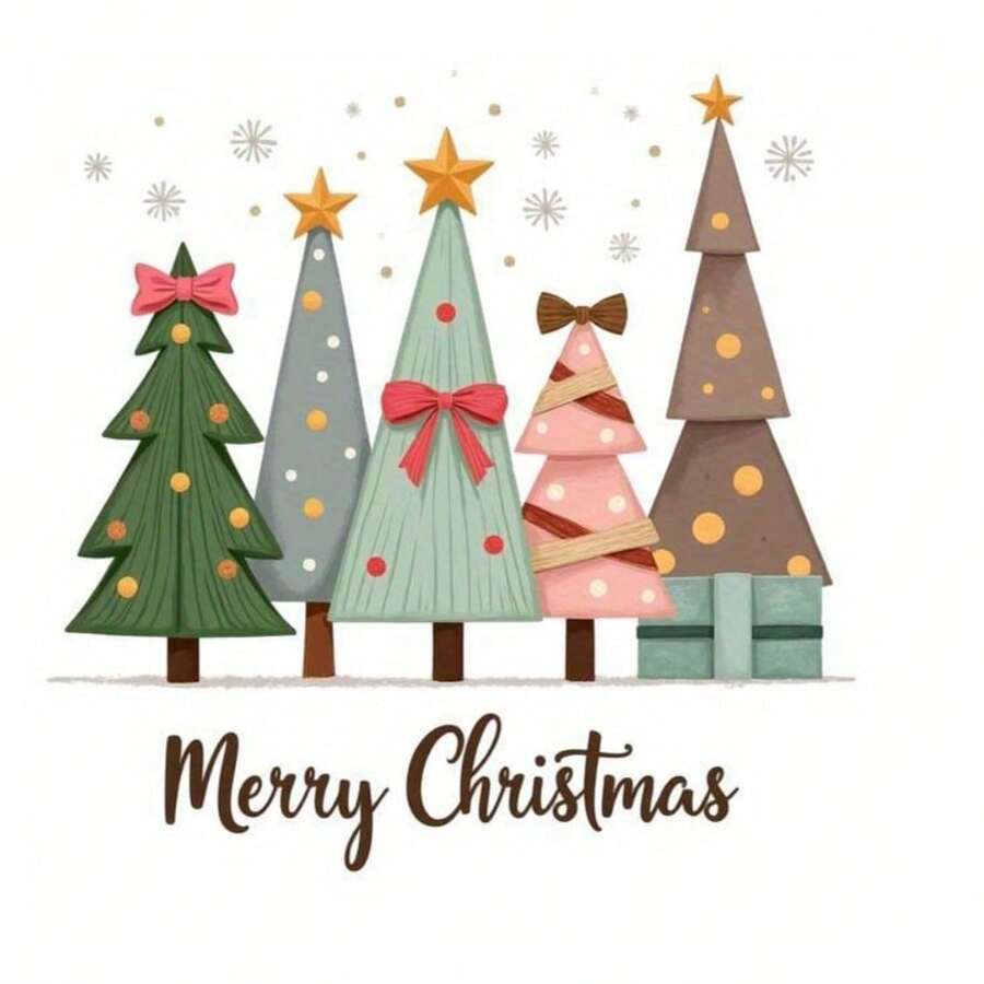 1 pieza/2 piezas/3 piezas Vinilo de transferencia de calor/Papel de planchar con diseño de árbol de Navidad - Verde, Marrón, Dorado, Rosa, Azul para decoración navideña - Para camisetas, ropa, bolsas, almohadas con plancha o lavado - Texto "Feliz Navidad" - Compatible con tela, papel, tarjetas - Esencial para manualidades navideñas, decoración navideña, personalización de ropa de fiesta, diseño alegre navideño, plano 2D