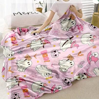 1 Stück Halloween Element Serie Geschenkdecke, warme, weiche und bequeme Decke, geeignet für Sofa, Bett, Auto, Büro, Camping, Reisen, Ganzjahresgeschenkdecke