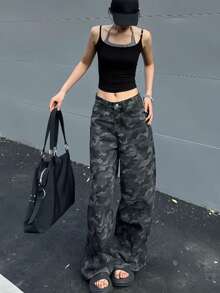 YEAE | 迷彩阔腿裤，宽松版型，美式休闲，街头风，秋季