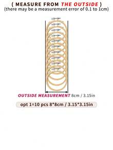 10 قطعة/مجموعة حلقات تطريز من الخيزران لل- DIY، إطارات تطريز، حلقات معلقة لأحلام الصائد، مناسبة لديكور المنزل، الزينة الجدارية، ديكورات هالوين وعيد الميلاد، إكسسوارات المكتب والسرير، زينة السيارة، الهاتف، سلسلة المفاتيح، الحقائب والملابس