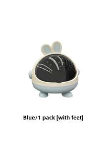 1 Set Organizador de escritorio con tapa de gran capacidad, estilo lindo de dibujos animados en rosa y azul, adecuado para almacenamiento diario en el escritorio