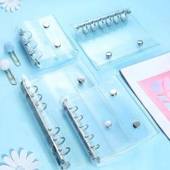 1 st. A6/A7 bärbar transparent pärm - fotoförvaringsväska, kan användas som fotoalbum, kostnadsbesparande planbok, anteckningsbok, kontorsmaterial, förvaringsväska för nagelklistermärken