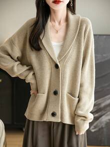 Women's Merino Wool Sweater Fall Clothes Winter Sweater Classic Vintage Cable Warm Long Sleeve Knit Sweater