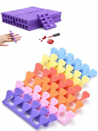Quacc Soft Foam Toe Separators, Toe Pad Spacers For Pedicure, Nail Polish, Gel Nail Art, Beauty Accessories