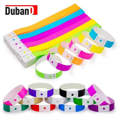 1000/200/100 件/套防水纸发光腕带，彩色手链，适用于运动、派对、比赛、节日、活动、俱乐部、假期