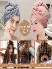 1/3 件超柔软超细纤维干发巾，搭配干发帽和珊瑚绒毛巾，超强吸水，柔软舒适，防止头发干燥和毛躁，适用于家庭、浴室、旅行、健身房、沙龙、酒店等场所，是护肤和干发的必备干发巾。 - 多色(均碼) - 查看 3