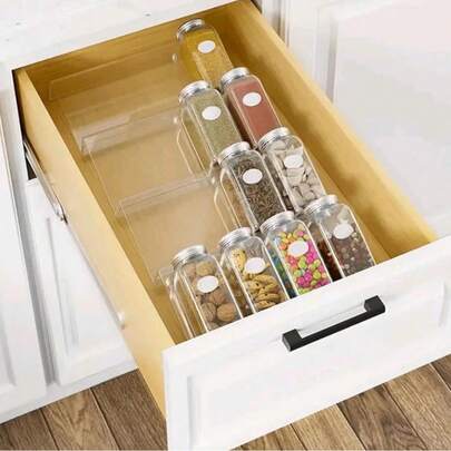 1 Bộ hộp đựng mỹ phẩm đa năng bằng acrylic có ngăn kéo để sắp xếp đồ trang điểm, đồ dùng thiết yếu trong tủ quần áo, giá đựng lọ gia vị và giải pháp lưu trữ có thể gập lại trên mặt bàn bếp để chuẩn bị cho kỳ nghỉ lễ dễ dàng, hoàn hảo cho lễ Giáng sinh, Lễ tạ ơn, Năm mới và Lễ tình nhân