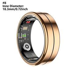 Intelligenter Ring - Fitness- & Schlaftracker, Schritt-, Distanz- & Kalorienüberwachung, magnetisches Laden - modisches Edelstahldesign, perfektes Geschenk zum Geburtstag, Neujahr, Weihnachten für Freunde, ideal für Partys, Feiertage & besondere Anlässe, IP68 wasserdicht, kompatibel mit iOS & Android, keine Abonnementgebühr, Roségold/Weiß/Schwarz, Größe 7/8/9/10/11/12 (15mAh wiederaufladbarer Akku) - YJH-R04 - Übersicht 32