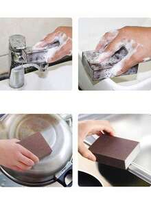 4/2pcs Magic Sponge Eraser Carborundum Removing Rust Cleaning Brush Descaling Clean Rub,Kitchen,Bathroom,Home,Household Suppliers - Multicolor - View 7