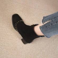2025 Autumn And Winter New All-Match Temperament Boots Women's Thick Heel All-Match Popular Fashion Boots
