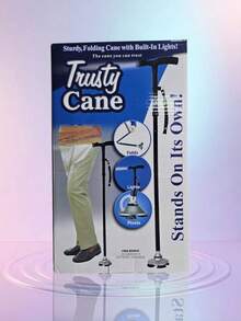 BASTON PLEGABLE CON LUZ - Negro - Ver 9