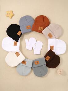 5-Piece Baby Knit Hat And Glove Combination Set In Random Colors, Suitable For Newborns, Baby Boys And Baby Girls. These Are Warm Hats For Autumn And Winter, Specially Designed For Toddlers With Soft And Comfortable Features.Christmas/Thanksgiving Gifts