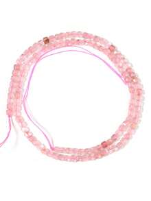 3*3mm Piedras preciosas naturales con forma de cubos de azúcar, cristales curativos sueltos, rocas con agujero perforado para hacer pulseras, joyería y manualidades