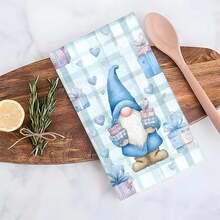 1 set/2 pièces/100 pièces Serviettes de cuisine et lavettes avec motif de lutin de Noël, convient pour la décoration intérieure des restaurants, cuisines et salles de bains, la décoration de fête, les cadeaux de fête et peut également être offert comme cadeaux de Noël - Multicolore - Voir 11