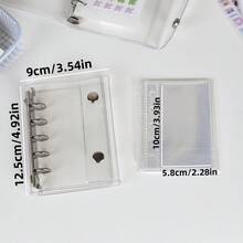 M5 Clear Ring Binder Set, 10pcs Double-Sided Sleeves, Refill Papers, DIY Binder Notebook Set, Seal, Cute Stickers, Otaku Event, Sticker Notebook, Sticker Book, Sticker Bookshelf, Sticker Book Refill, Transparent Sticker Book Binder