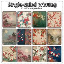 24/36PCS 5.9*5.9inch Plum Blossom Landscape Painting Scrapbook Paper Pad, High Quality Single Side Scrapbooking Creative Material Paper For DIY Scrapbooking, Card Making, Journaling & Art Crafts - Multicolor - View 3