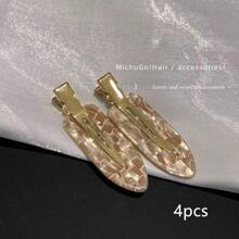 12pcs/2pcs/1pc Women's Graphic Fashion Hair Clips, Simple Mixed Color Hair Clips, Seamless Side Bangs Claw Clips, Side Clip Headpieces Claw Clips, Elegant Acrylic Hair Clip Set - Multicolor - View 23