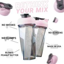 HELIMIX 2.0 Vortex Blender Shaker Bottle Holds Upto 28oz |   No Blending Ball Or Whisk |   USA Made |   Portable Pre Workout Whey Protein Drink Shaker Cup |   Mixes Cocktails Smoothies Shakes |   Top Rack - 泡泡糖 - 查看 2